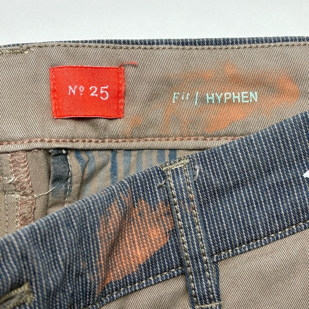 Anthropologie Pilcro Hyphen Patchwork Painted Chinos Size 25 Cotton Blend - Picture 14 of 16